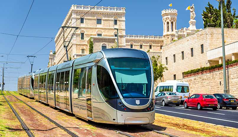 The light rail in Jerusalem