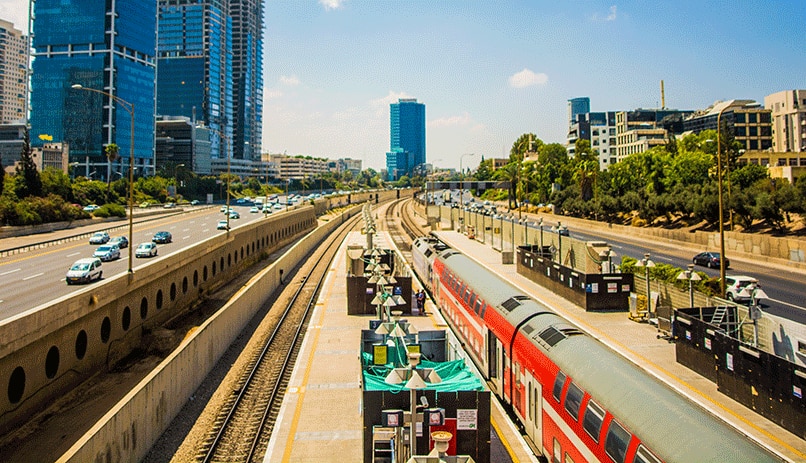 Tel Aviv by train