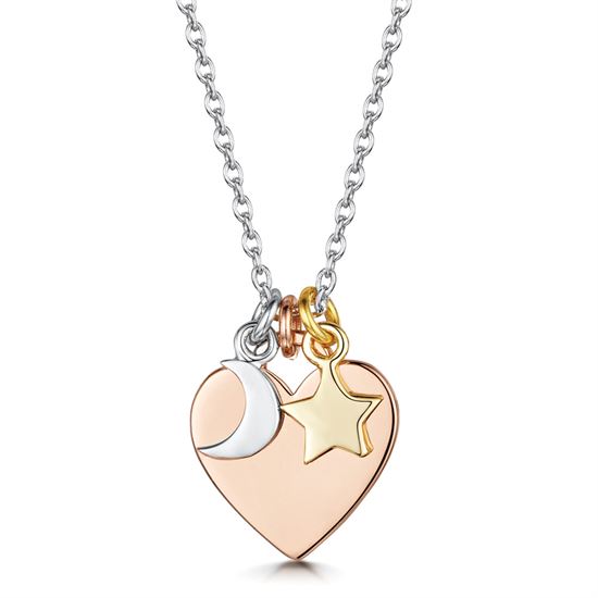 Picture of Heart Moon & Stars Necklace INFINITY