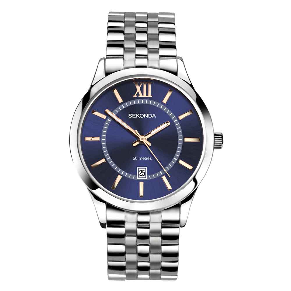 Sekonda blue dial watch deals