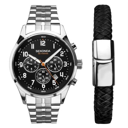 Picture of Chronograph Watch and Bracelet Gift Set SEKONDA
