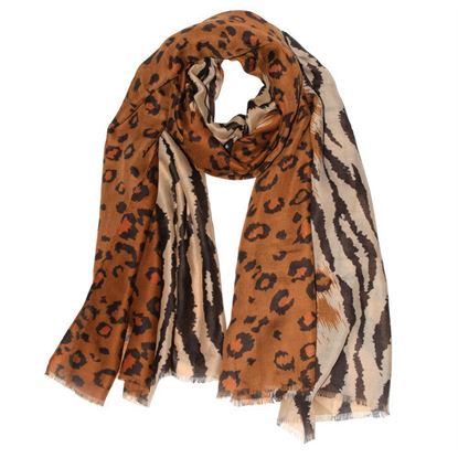 Picture of DUO ANIMAL PRINT SCARF CLUB ROCHELIER