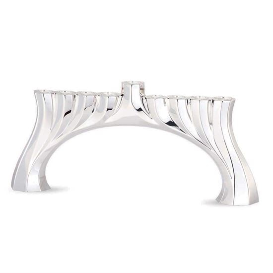 Picture of HAZORFIM SILVER PLATED BRIDGE MENORAH