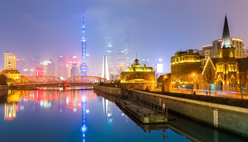 קו הרקיע של שנגחאי, סין