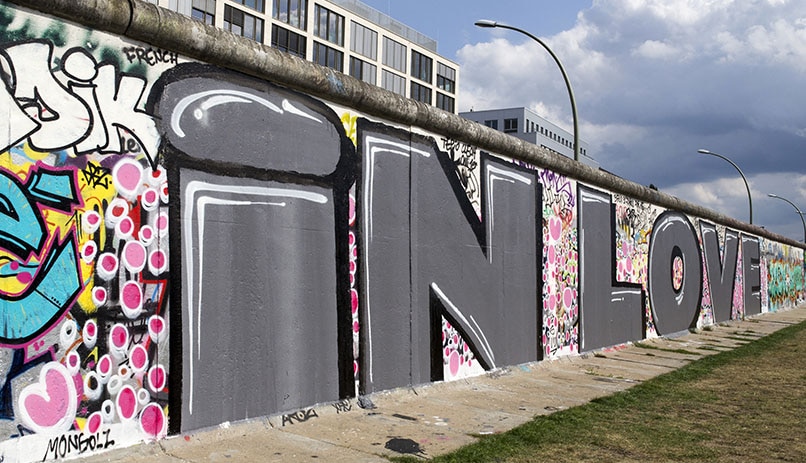גרפיטי על חומת ברלין