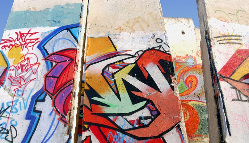 גרפיטי על חומת ברלין