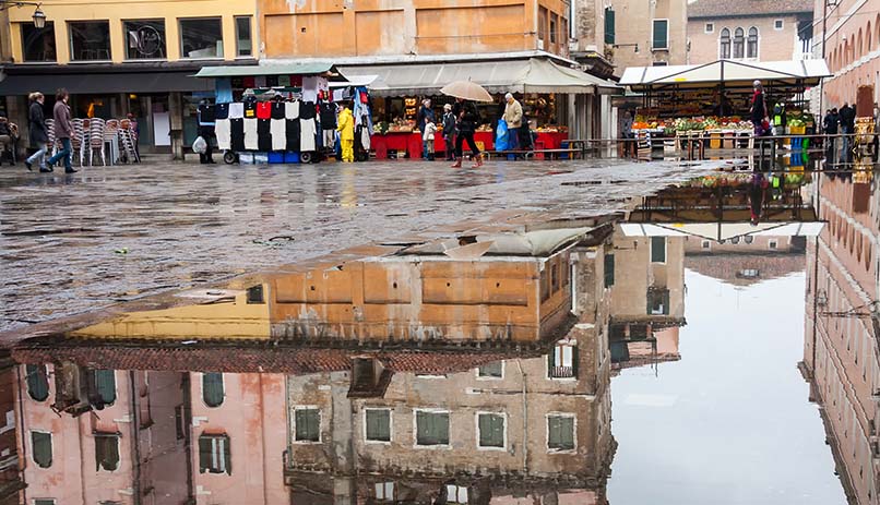ונציה לאחר הצפה, עניין שגרתי עבור התושבים