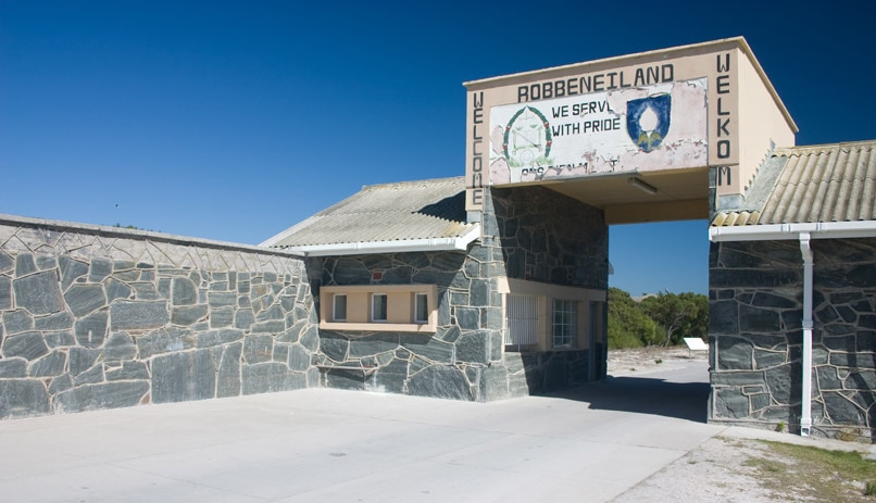 מתקן הכליאה ברובן איילנד. קייפטאון, דרום אפריקה