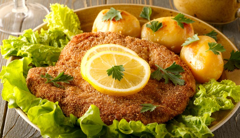 שניצל וינאי עם תפוחי אדמה