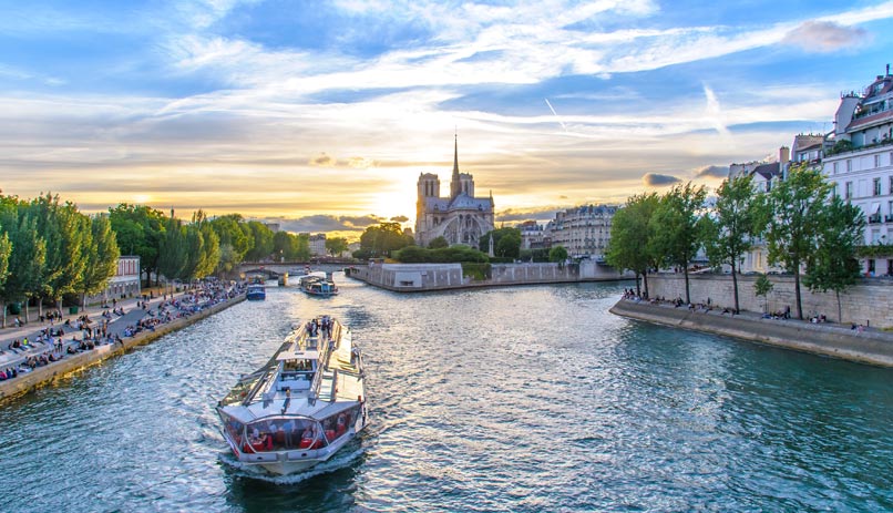 קתדרלת נוטרדאם ונהר הסן, פריז