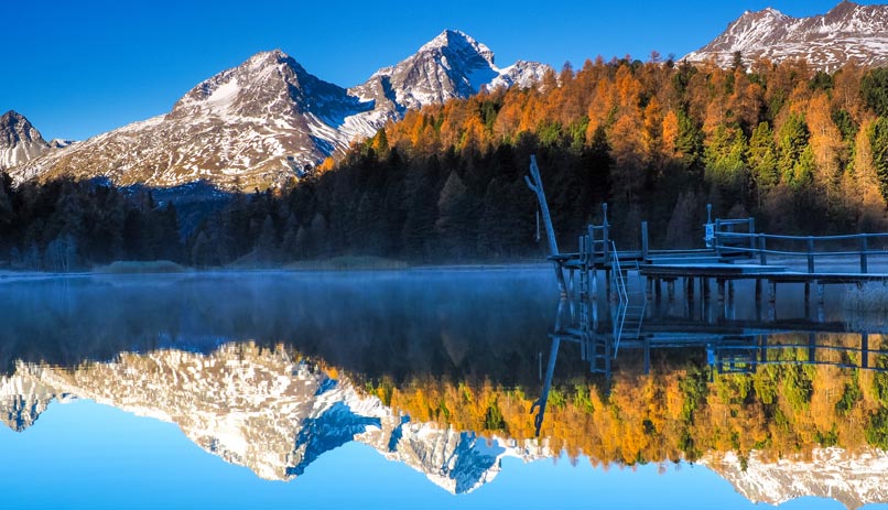 אגם Staz. סנט מוריץ, שוויץ