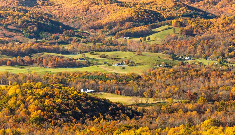 הפארק הלאומי שננדואה. סקייליין דרייב, ארצות הברית