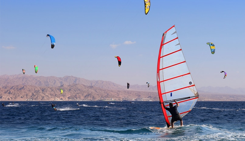 Wind Surfing in Eilat