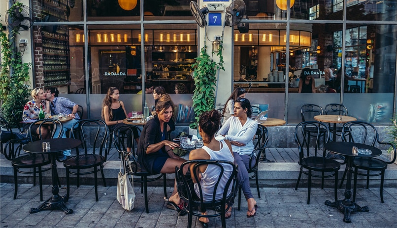 Coffee shop in Tel Aviv