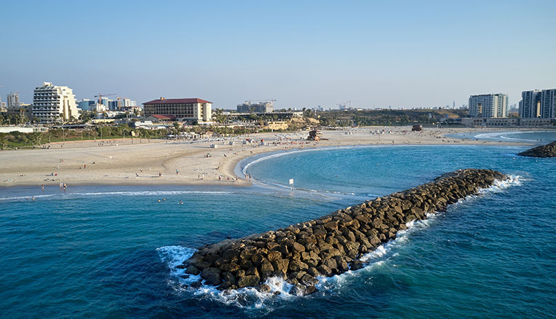 The coastline of Herzliya