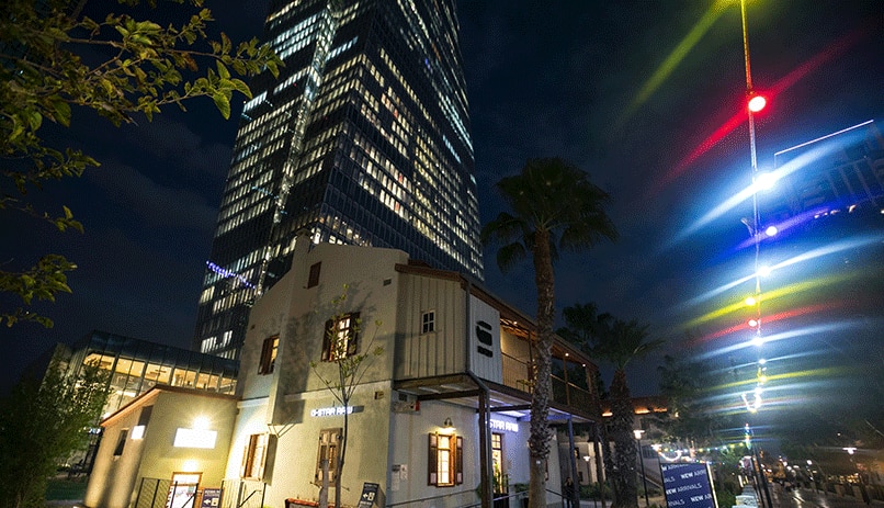 Sarona at night