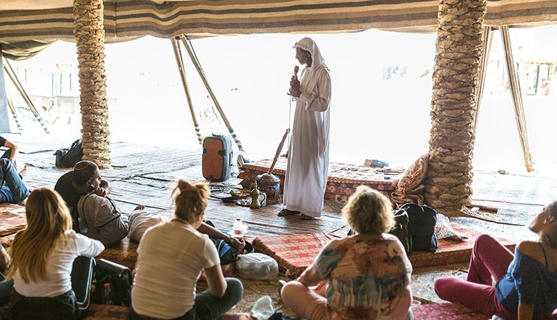 Sleeping in the Israeli desert