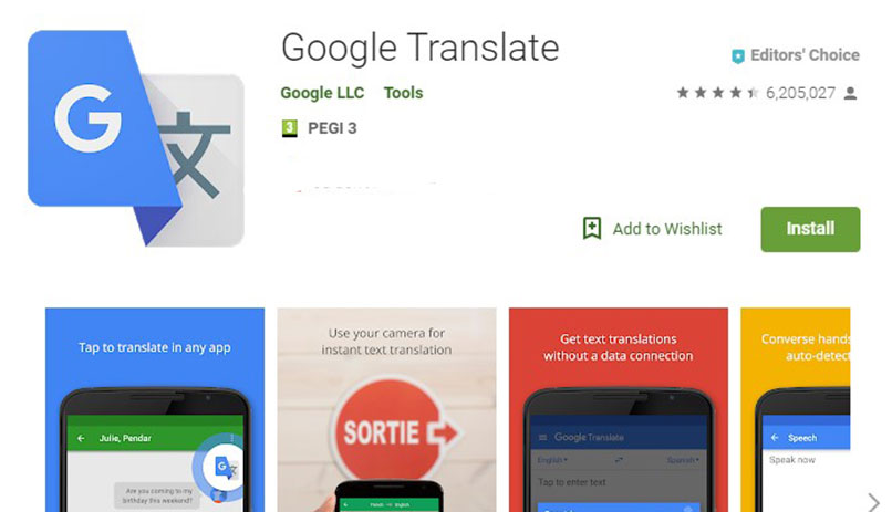 Google Translate Application