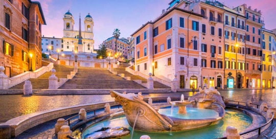 המדרגות הספרדיות, רומא