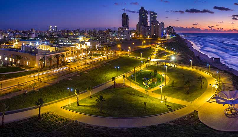 Netanya at night