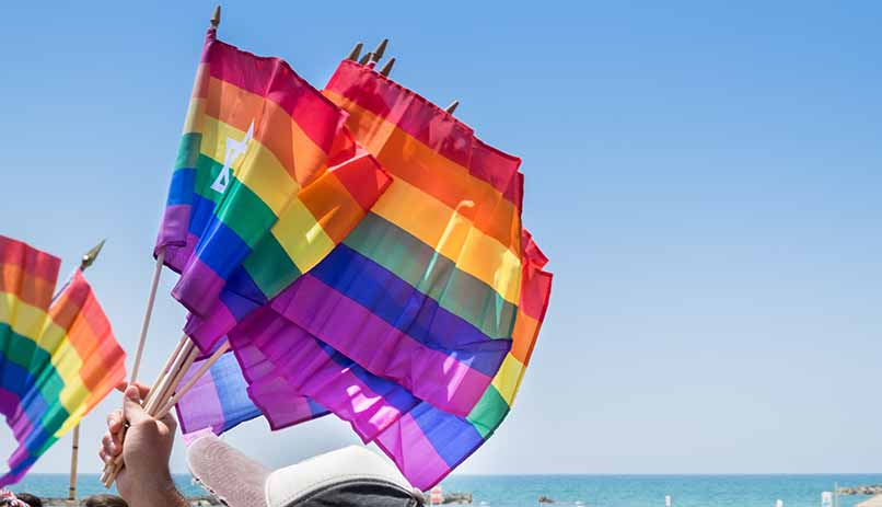 Pride flags in Tel Aviv