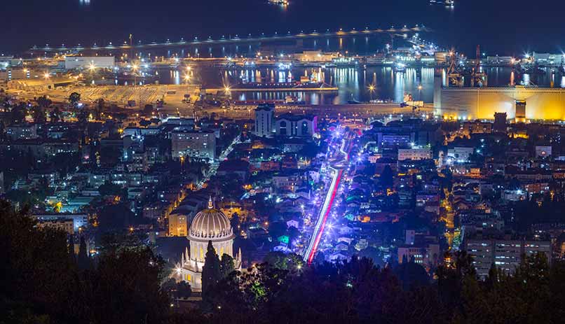 Magical view of the city of Haifa. Photo by Udi Goren