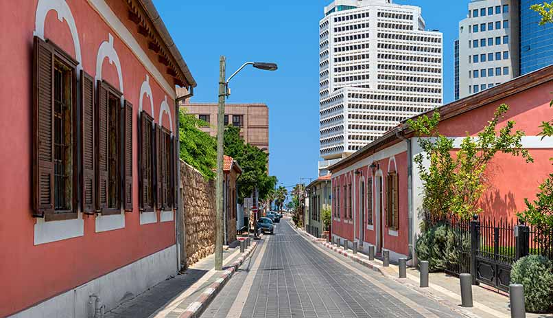 Colorful houses in Neve-Tzedek-