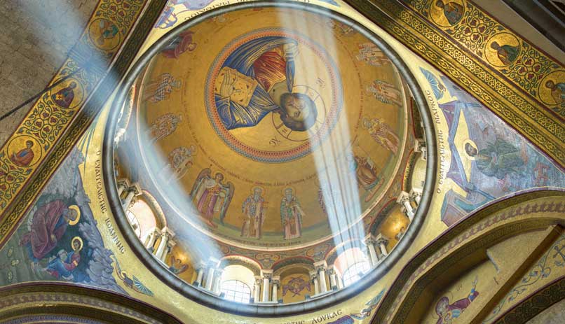 The dome of the Church of the Holy Sepulchre